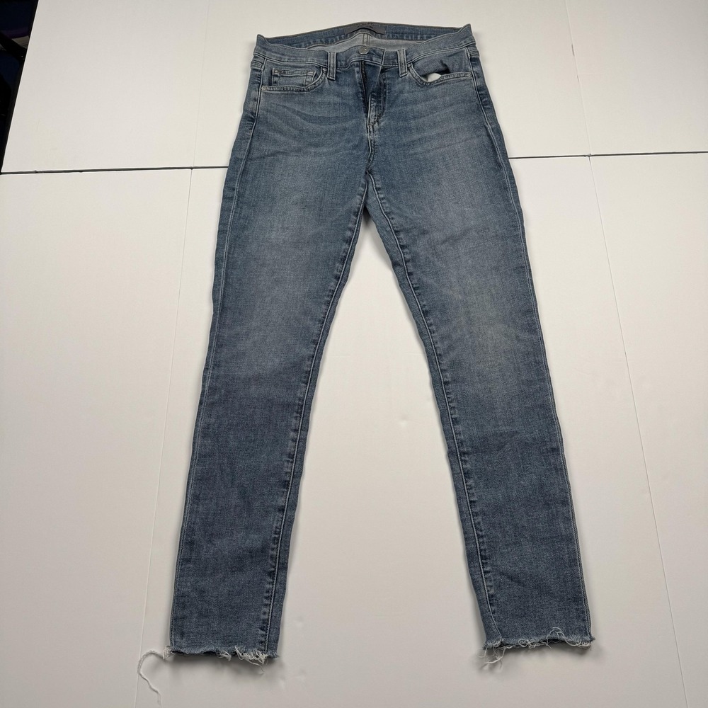 Joes Jeans Womens 28 (28x27) Blue Skinny Stretch Distressed Raw Hem Casual Pants